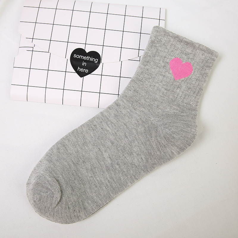 Ms. Style Tube Socks Cotton Of Sweet Princess Love Heart-shaped Wind Socks Wholesale School Of Arts